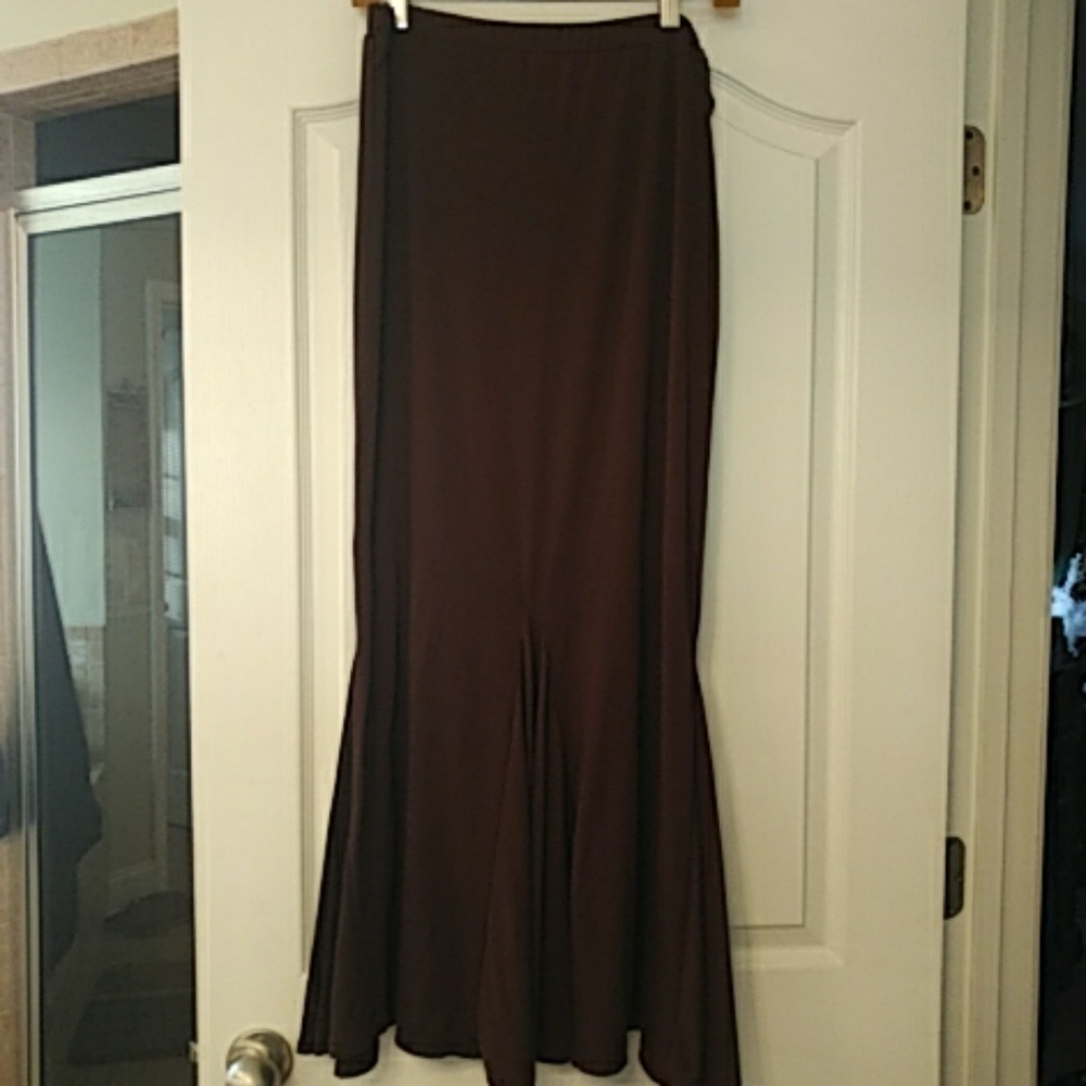 Long dark brown mermaid skirt
